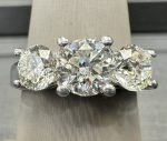 Three-Stone Diamond Ring 2.10ct tw Round-cut 14K White Gold 2 IMG 0609