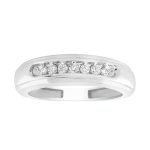 MEN'S BAND 0.15CT ROUND DIAMOND 10K WHITE GOLD 2 65229W