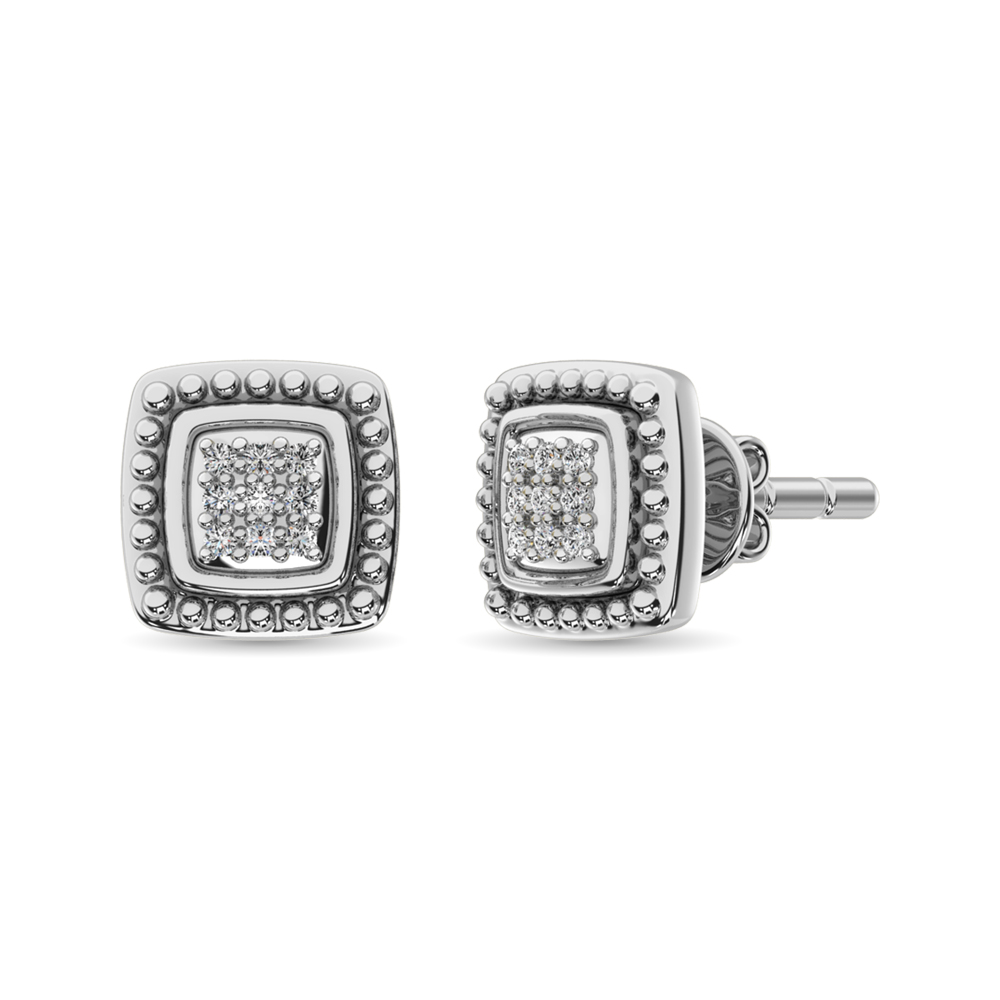 Diamond Fashion Earrings 1/20 ct tw Round-cut in Sterling Silver - Image 1