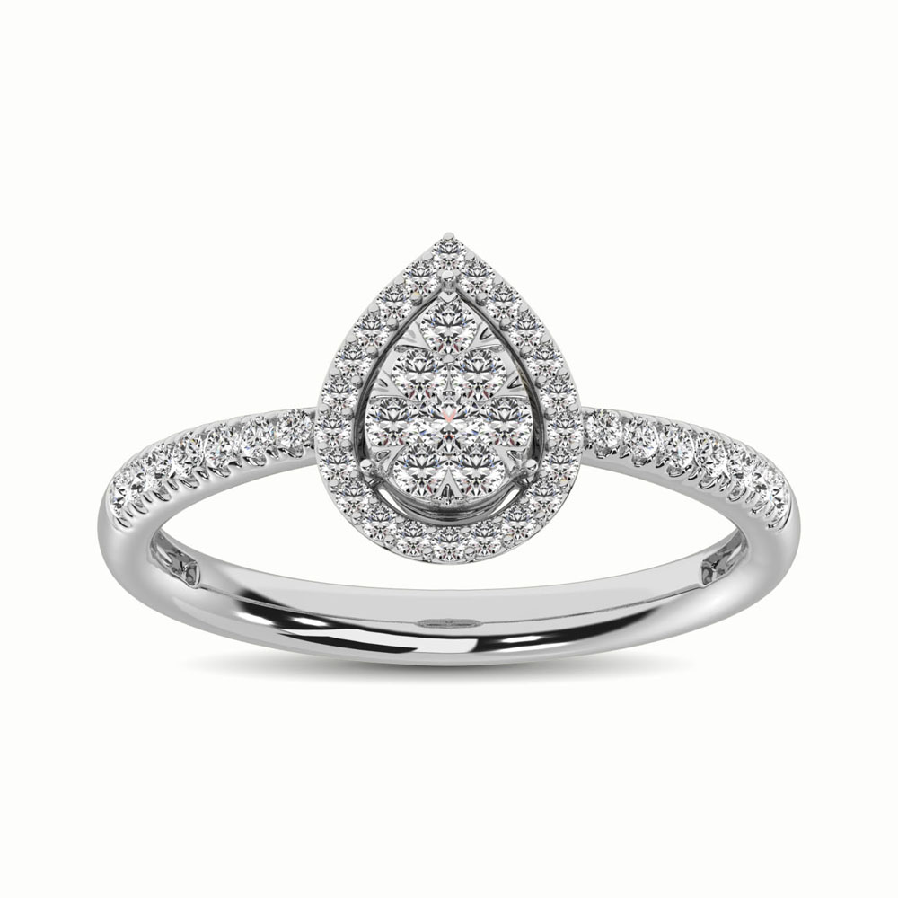 14K White Gold 2/5 Ct.Tw. Diamond Fashion Ring - Image 1