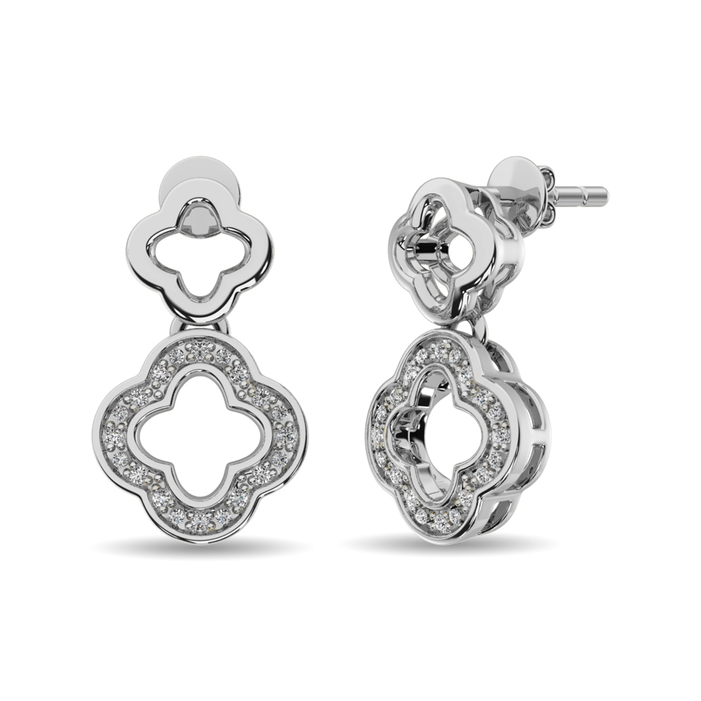 Diamond Fashion Earrings 1/20 ct tw in Sterling Silver - Image 1