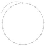4.00 CTTW Beautiful Diamonds by the Yard Necklace set in round brilliant cut lab-grown diamonds that are bezel set on a chain by stations along the chain. - Image 2