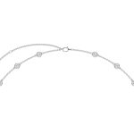 4.00 CTTW Beautiful Diamonds by the Yard Necklace set in round brilliant cut lab-grown diamonds that are bezel set on a chain by stations along the chain. - Image 3