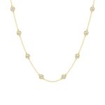 3.00 CTTW Beautiful Diamonds Yard Necklace set in round brilliant cut lab-grown diamonds that are bezel set on a chain by stations along the chain. - Image 5