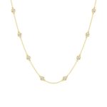 2.00 CTTW Beautiful Diamonds by the Yard Necklace set in round brilliant cut lab-grown diamonds that are bezel set on a chain by stations along the chain. - Image 6