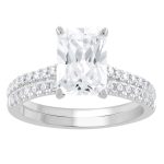 3.00 CTTW Beautiful Hidden Halo Bridal Ring with 2.50 ct Radiant Center Stone
