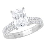 3.00 CTTW Beautiful Hidden Halo Bridal Ring with 2.50 ct Radiant Center Stone - Image 2