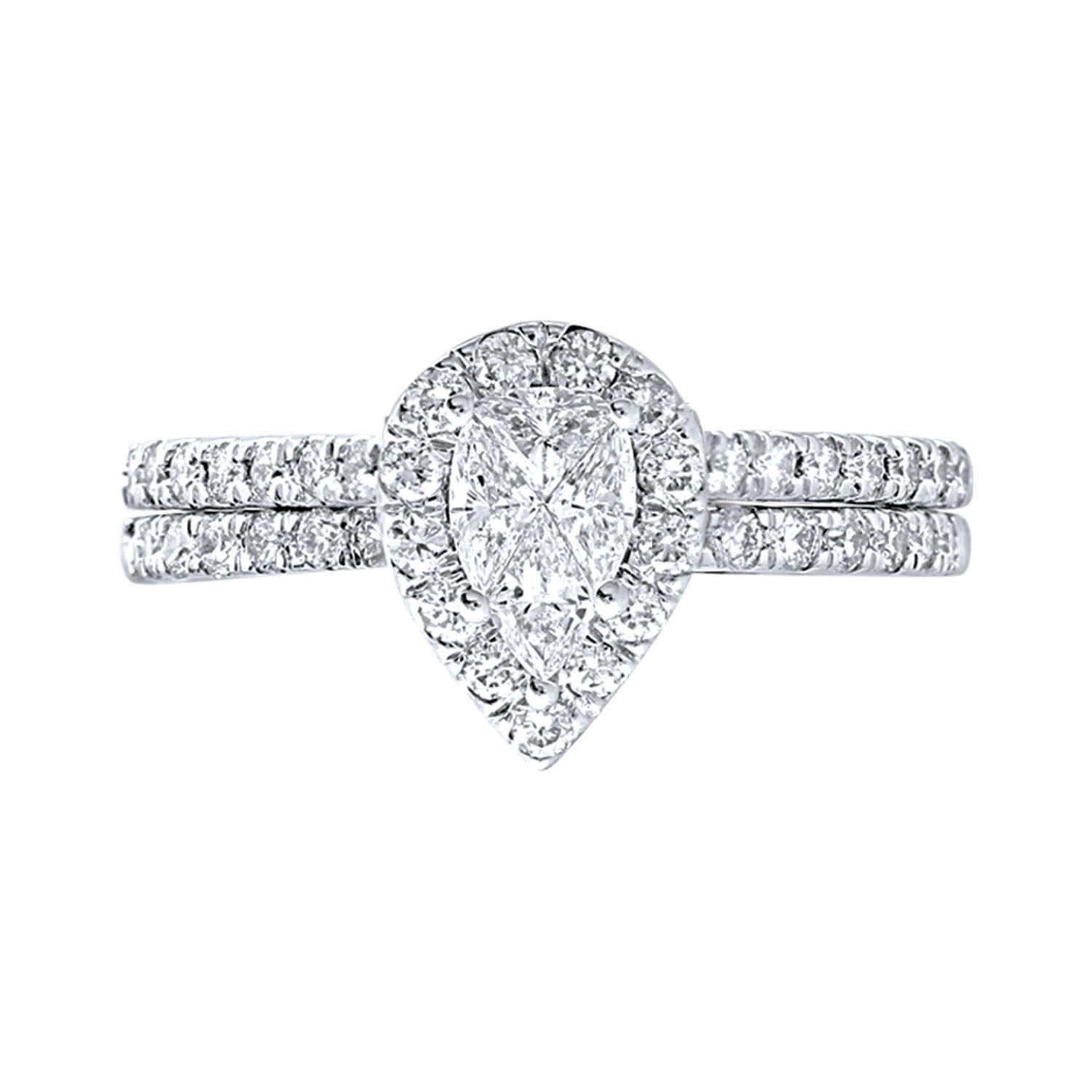 Lovecuts 14K White Gold 1 Ct.Tw. Diamond Bridal Ring - Image 1