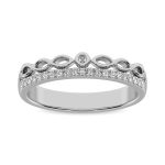 10k White Gold 1/10 Ct.Tw.Diamond Stackable Band - Image 2