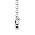 Diamond 1/10 Ct.Tw. And Blue Sapphire Necklace in 10K White Gold 4 61010W BLSAP 3