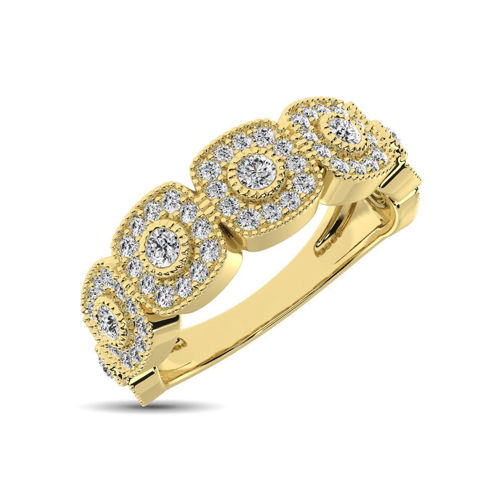 14K Yellow Gold 5/8 Ct.Tw. Diamond Stackable Band - Image 1