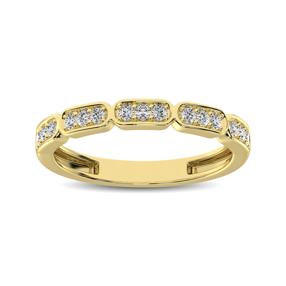 14K Yellow Gold 1/5 Ct.Tw. Diamond Stackable Band - Image 1
