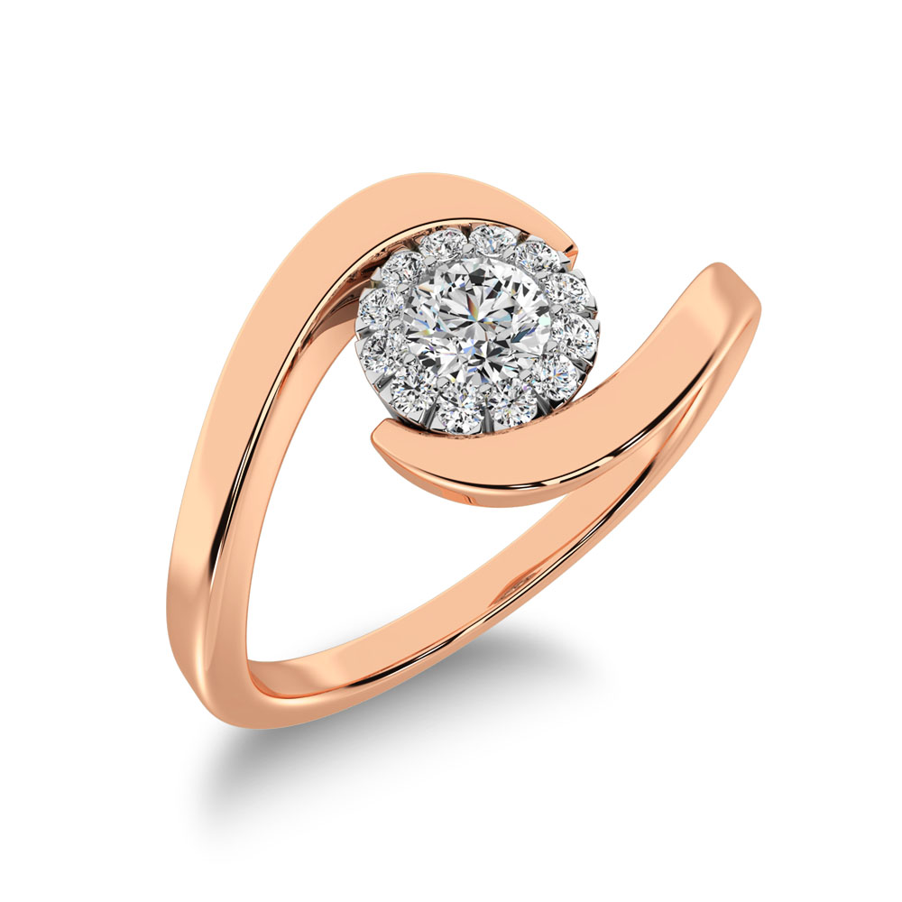 10K Rose Gold 1/4 Ct.Tw. Diamond Promise Ring - Image 1