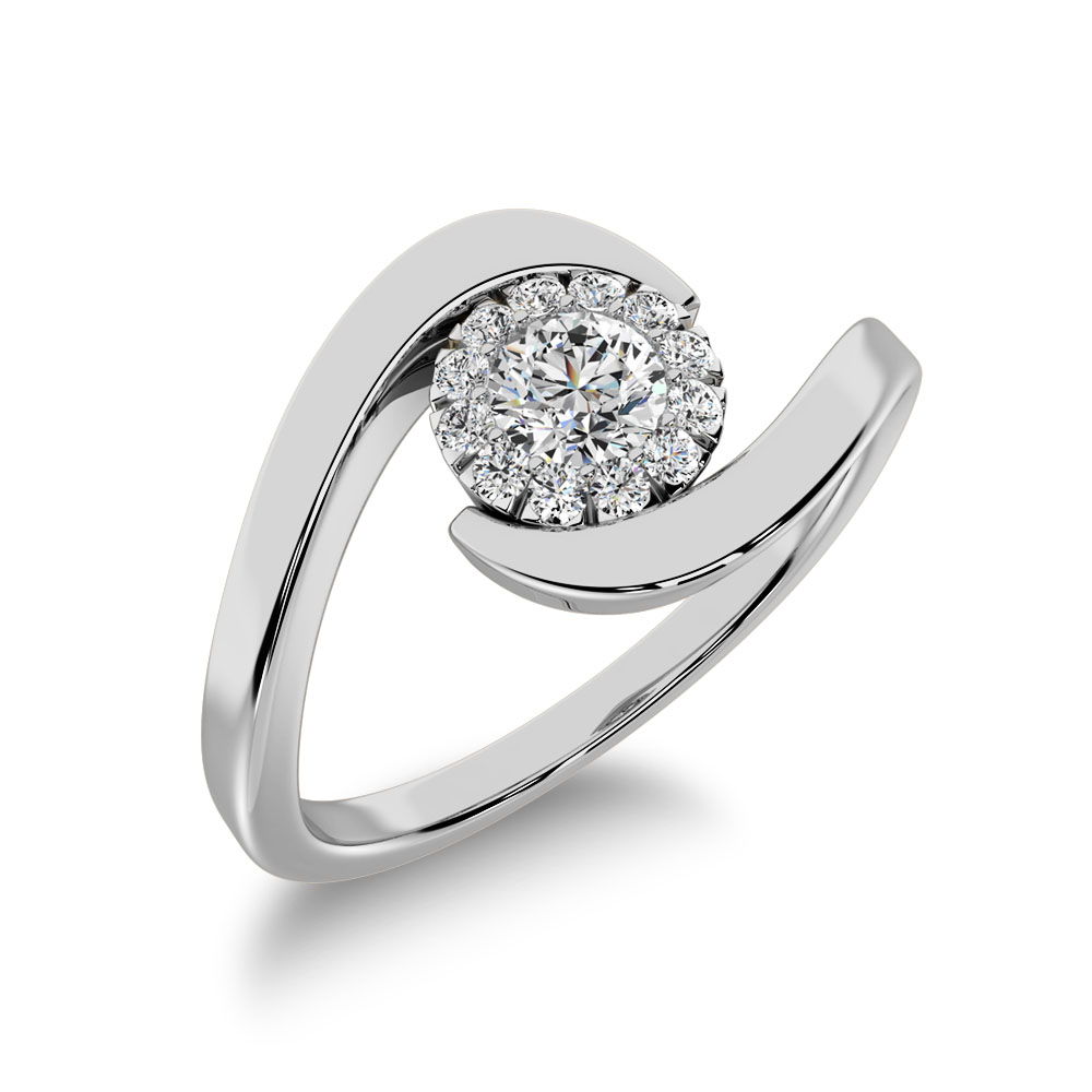 10K White Gold 1/4 Ct.Tw. Diamond Promise Ring - Image 1