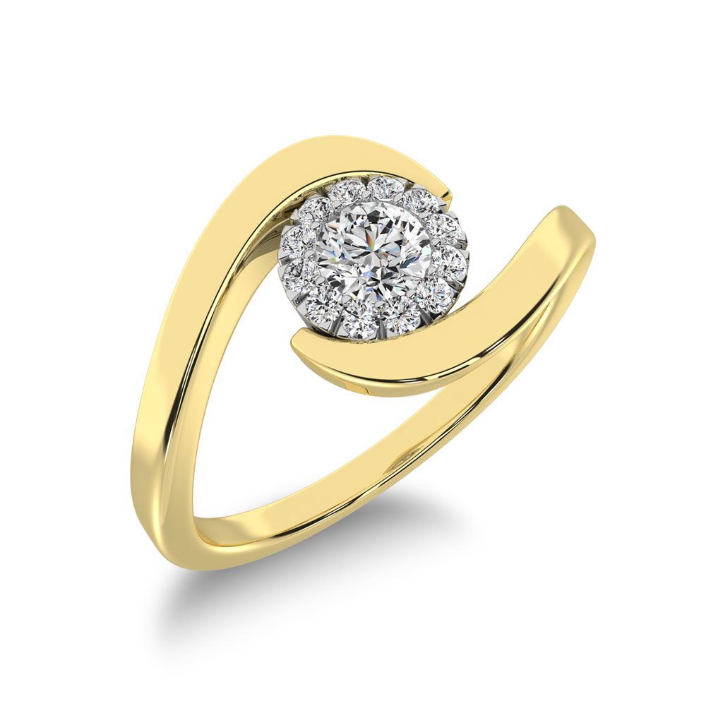 10K Yellow Gold 1/4 Ct.Tw. Diamond Promise Ring - Image 1