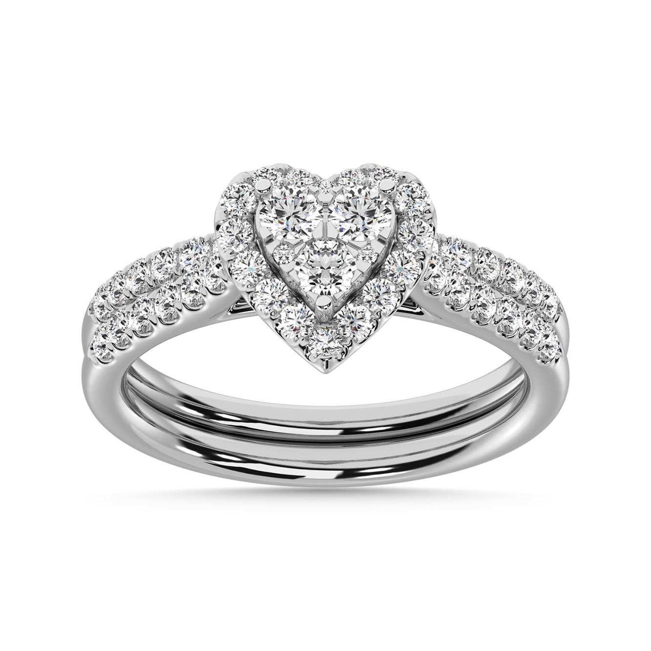 Diamond 1 Ct.Tw. Bridal Ring in 10K White Gold - Image 1