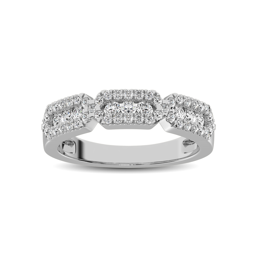 14K White Gold 1/2 Ct.Tw. Diamond Stackable Band - Image 1