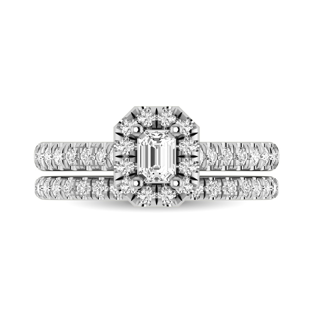 14KT White Gold 1Ct.Tw. Diamond keyani Bridal Ring - Image 1
