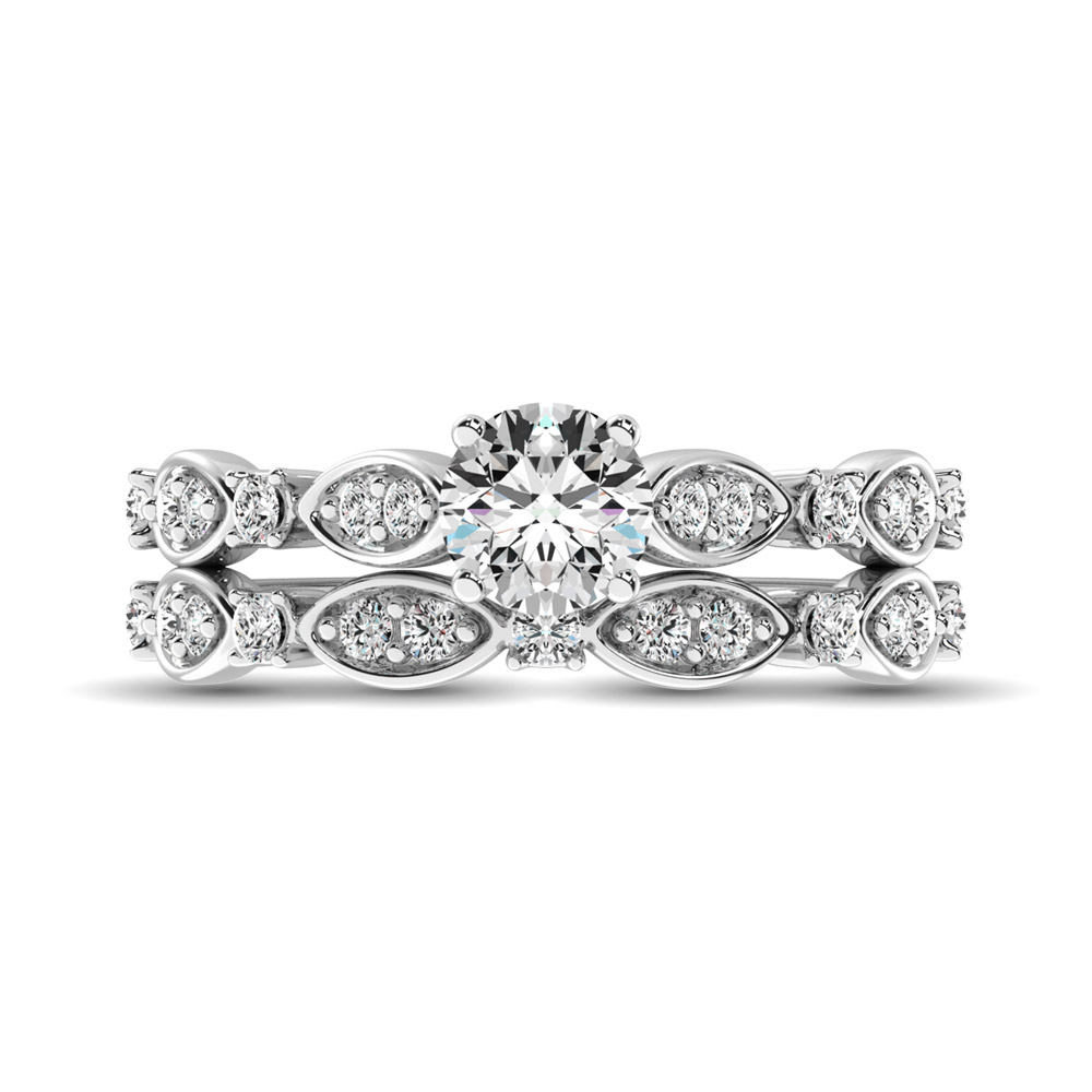 Diamond 1/2 Ct.Tw. Bridal Ring in 14K White Gold - Image 1
