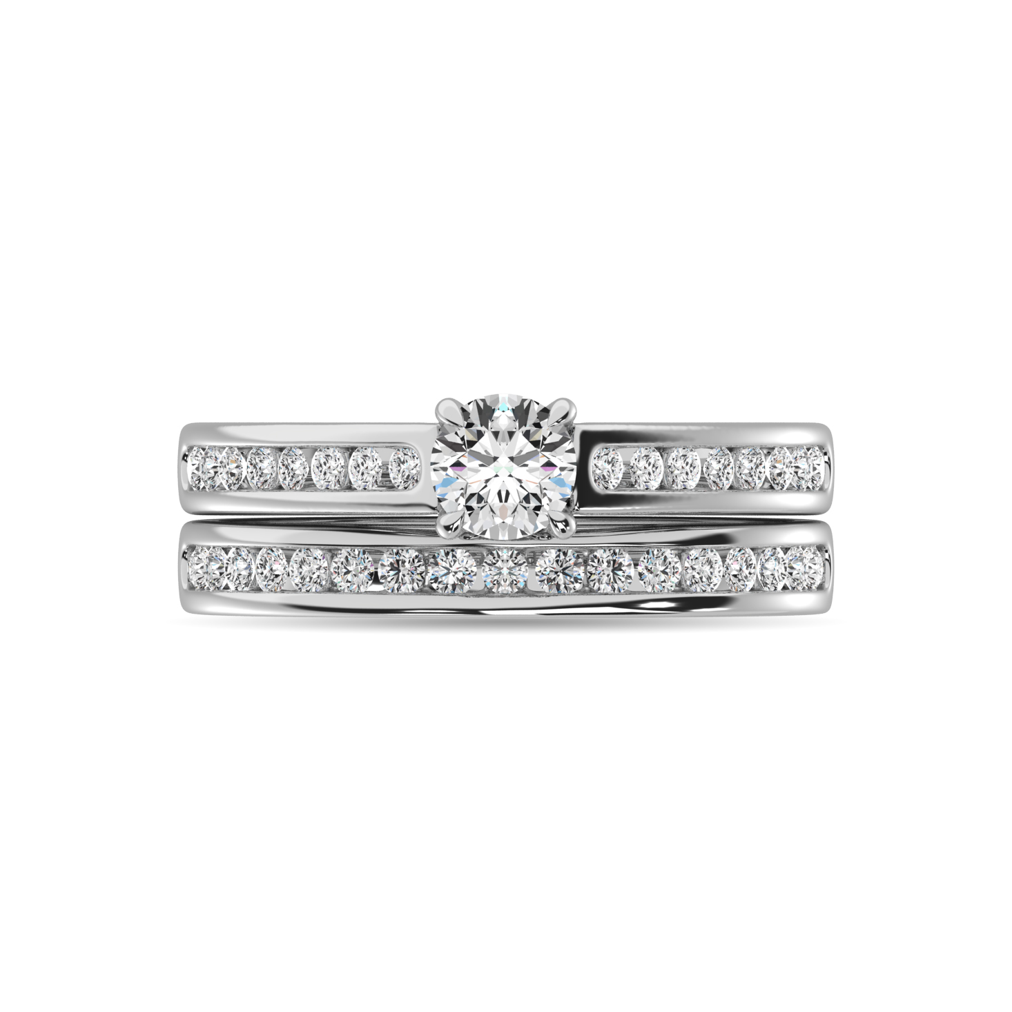 Diamond 1 Ct.Tw. Bridal Ring in 14K White Gold - Image 1