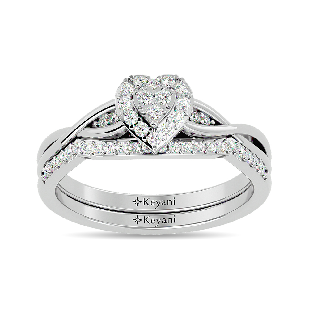 Diamond 1/4 Ct.Tw. Bridal Ring in 10K White Gold - Image 1
