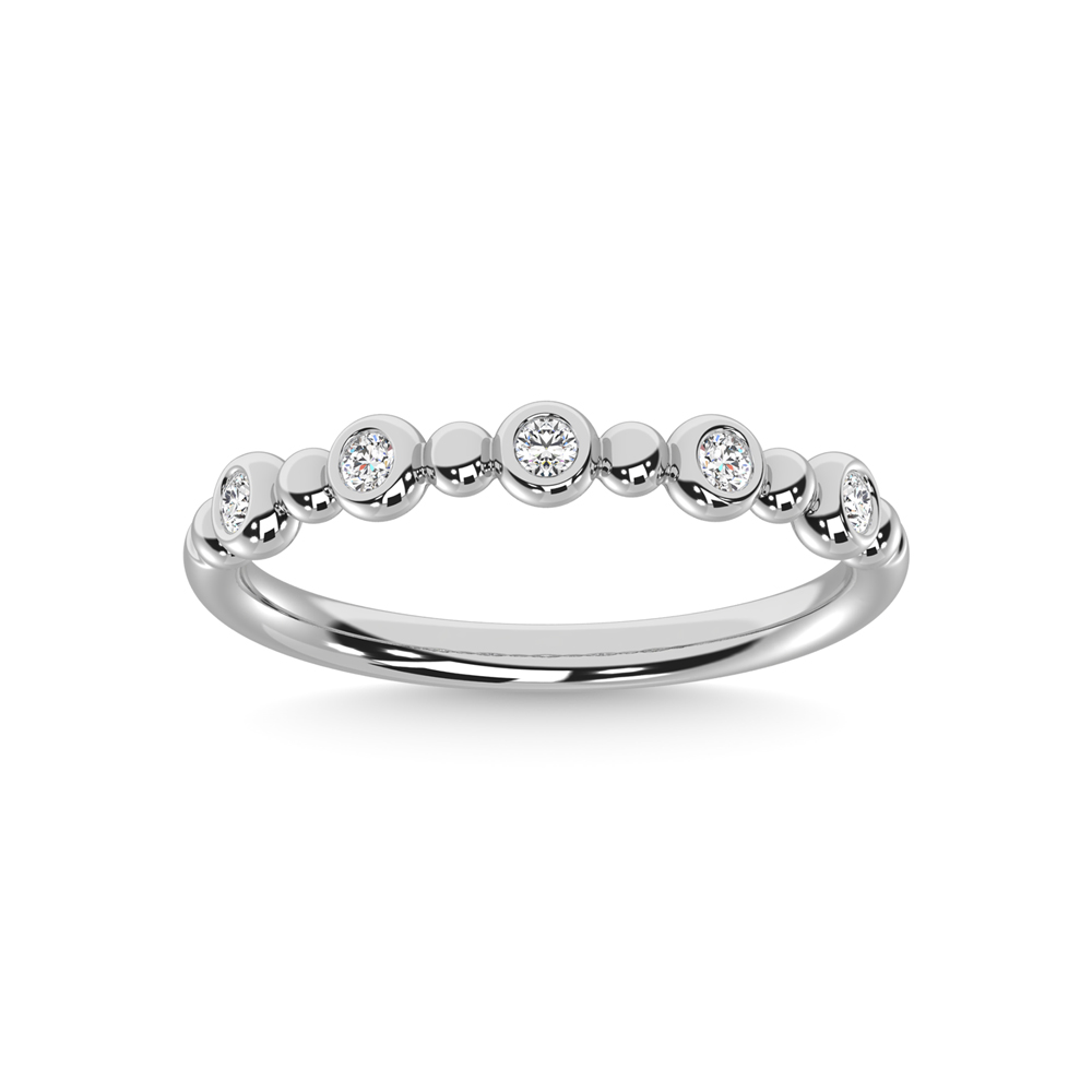14K White Gold Diamond 1/6 Ct.Tw. Stackable Band - Image 1