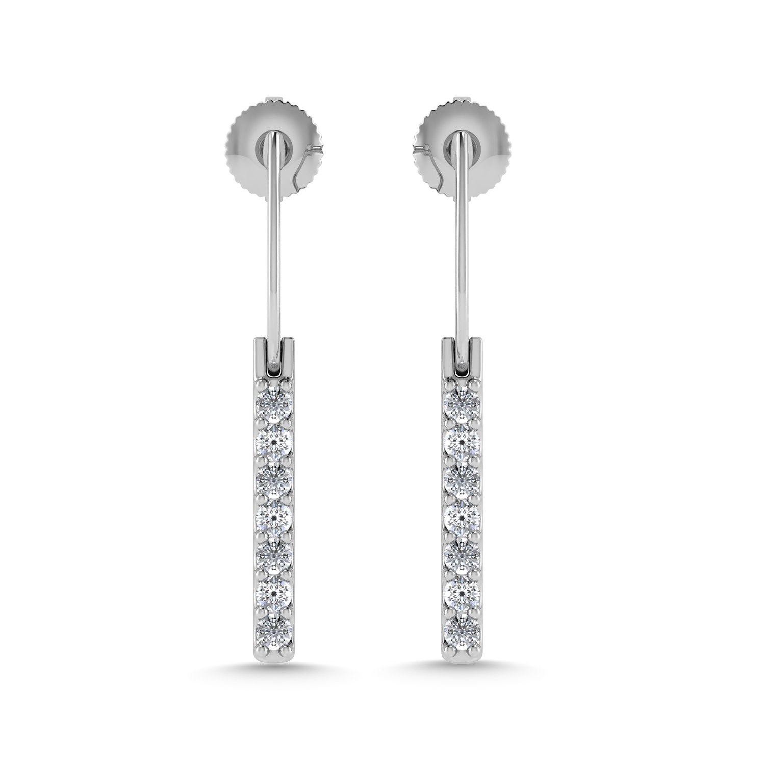10K White Gold Lab Grown Diamond 1/4 Ct.Tw. Earrings - Image 1