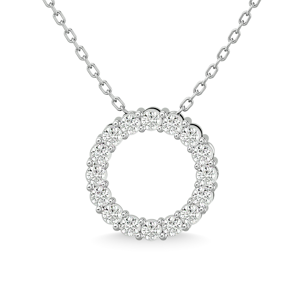 10K White Gold Lab Grown Diamond 1/4 Ct.Tw. Fashion Pendants - Image 1