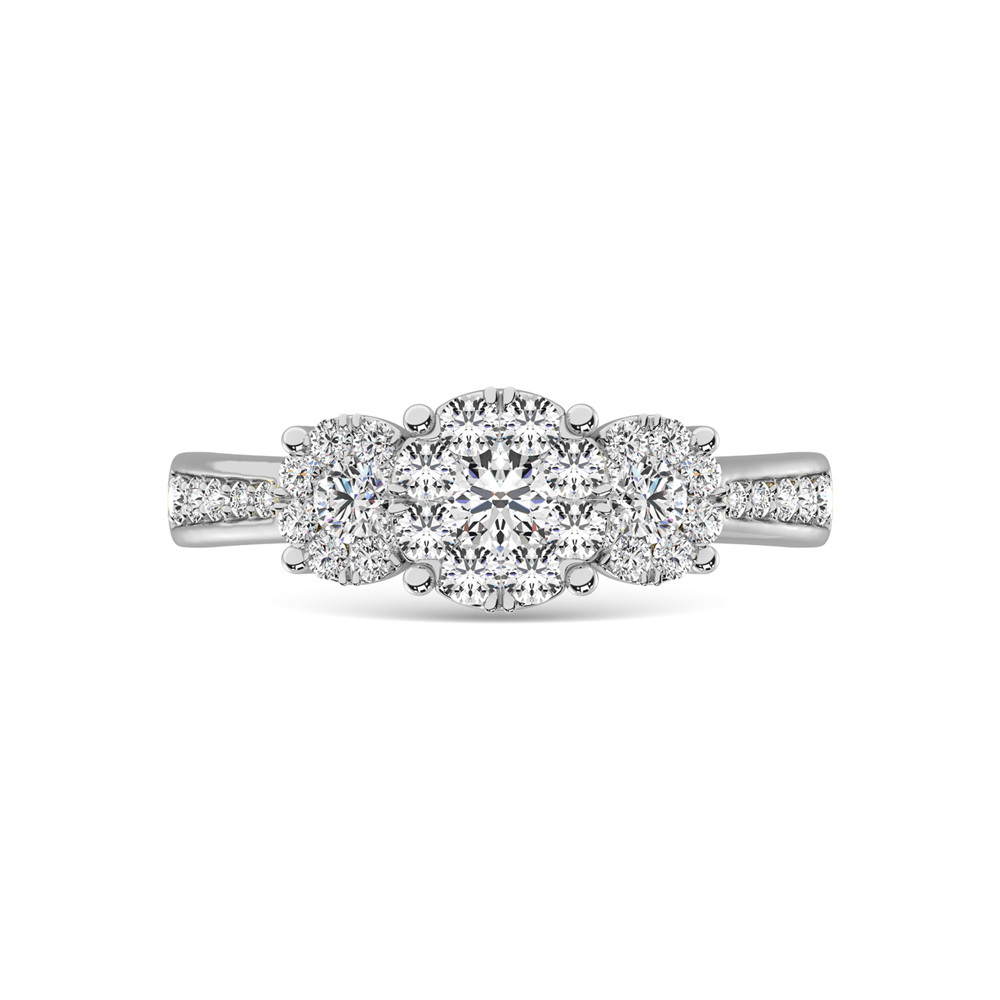 10K White Gold Lab Grown Diamond 1/2 Ct.Tw. Engagement Ring - Image 1