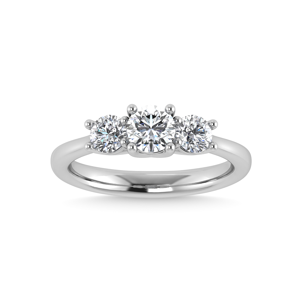 10K White Gold Lab Grown Diamond 1 Ct.Tw. Engagement Ring - Image 1