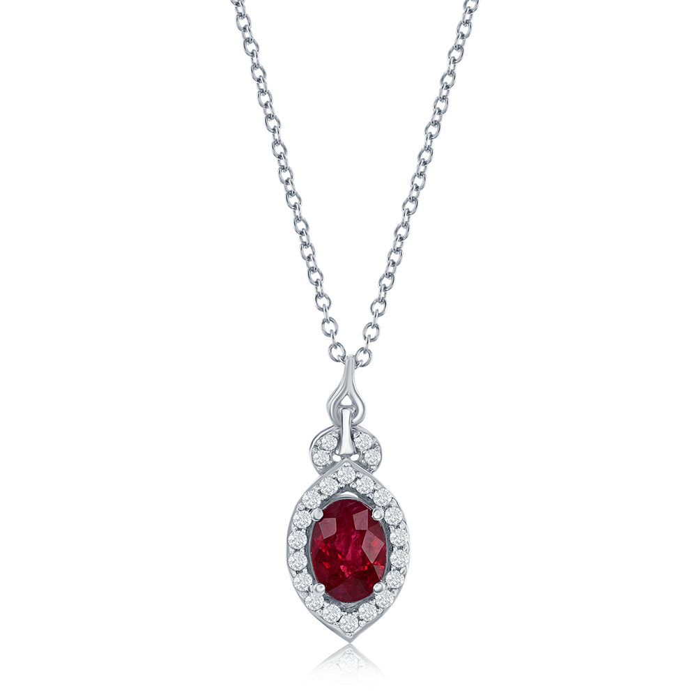 Le Vian� Pendant featuring 7/8 cts. Passion Ruby?, 1/5 cts. Vanilla Diamonds� set in 14K Vanilla Gold� - Image 1