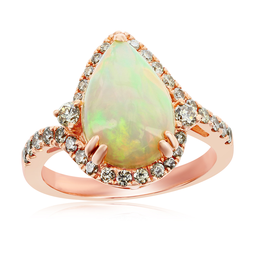 Le Vian Creme Brulee� Ring featuring 2 1/5 cts. Neopolitan Opal?, 1/2 cts. Nude Diamonds set in 14K Strawberry Gold� - Image 1