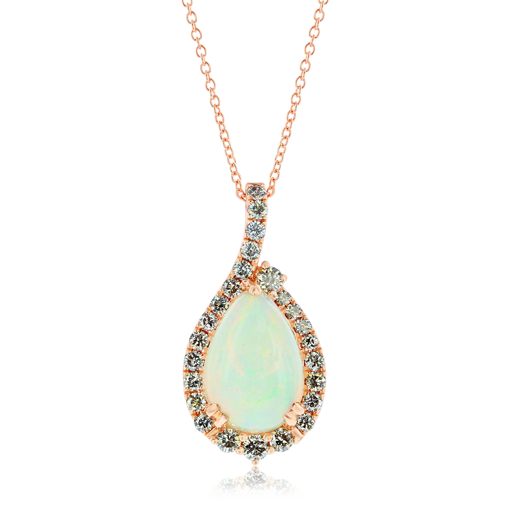 Le Vian Creme Brulee� Pendant featuring 2 1/5 cts. Neopolitan Opal?, 5/8 cts. Nude Diamonds set in 14K Strawberry Gold� - Image 1
