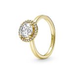 Sparkling Round Halo Ring
