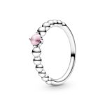 October Petal Pink Beaded Ring