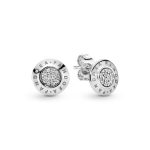 Sparkling Pandora Logo Stud Earrings