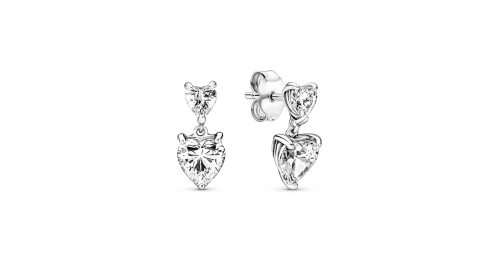 Double Heart Sparkling Stud Earrings 1 DWIMAGE 291199C01 RGB