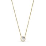 Sparkling Round Halo Pendant Collier Necklace