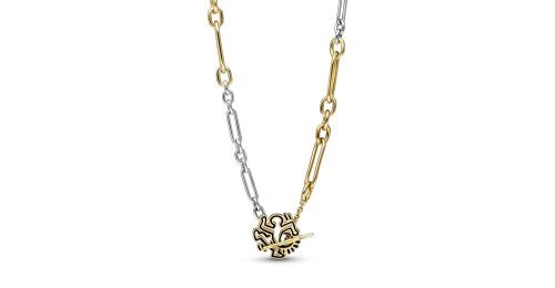 Keith Haring™ x Pandora Two-tone Twisted Figure T Bar Pendant Necklace 1 DWIMAGE 362220C01 RGB