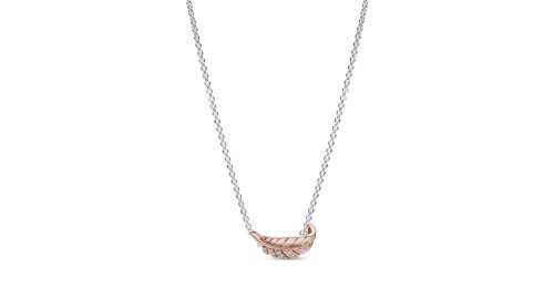 Two-Tone Floating Curved Feather Collier Necklace 1 DWIMAGE 382575C01 RGB