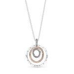 Two-tone Circles Pendant & Necklace