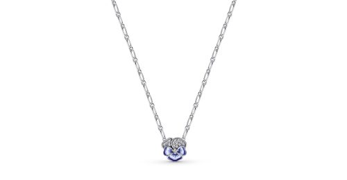 Blue Pansy Flower Pendant Necklace 1 DWIMAGE 390770C01 RGB