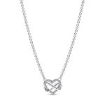Sparkling Infinity Heart Collier Necklace