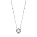 Round Sparkle Halo Necklace