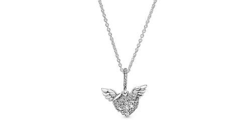Pavé Heart and Angel Wings Necklace 1 DWIMAGE 398505C01 RGB