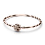 Pandora Moments Sparkling Snowflake Clasp Bangle
