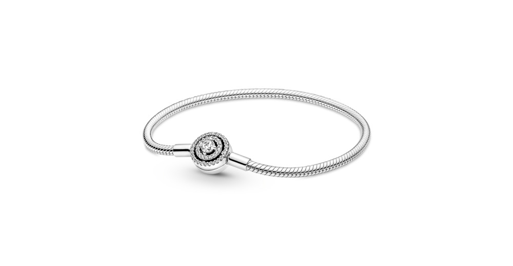 Pandora Moments Halo Snake Chain Bracelet - Image 1