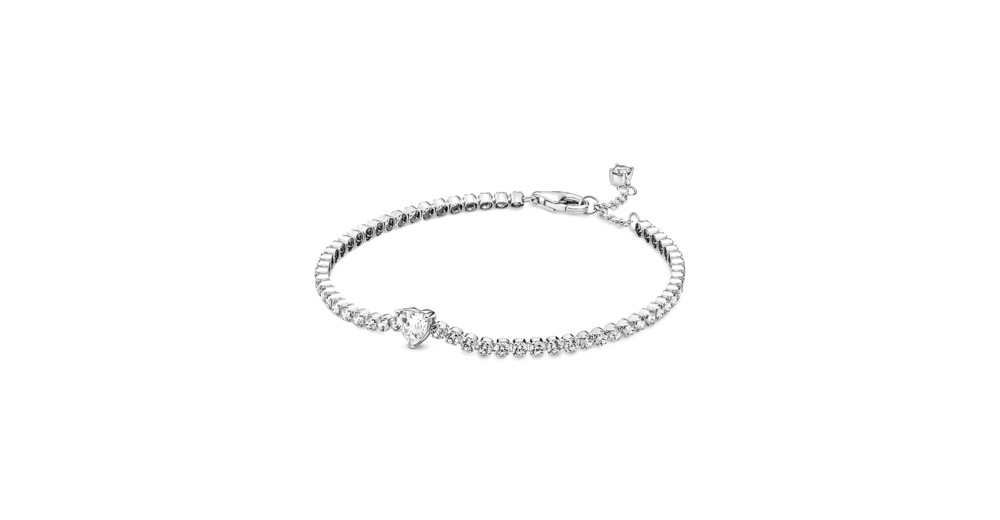 Sparkling Heart Tennis Bracelet - Image 1