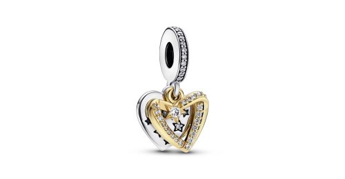 Shooting Star Hearts Double Dangle Charm 1 DWIMAGE 762203C01 RGB
