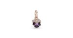 Deep Purple Pansy Flower Dangle Charm 2 DWIMAGE 780776C01 RGB